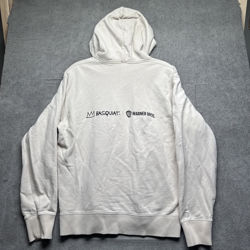 Uniqlo Basquiat Warner‎ Bros Bugs Bunny Hoodie White Graphic Sweatshirt M - Picture 9 of 11